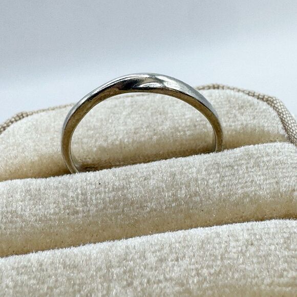 Sterling Silver Minimalist Twisted Simple Band Ring Size 6.5 Signed - Picture 4 of 10